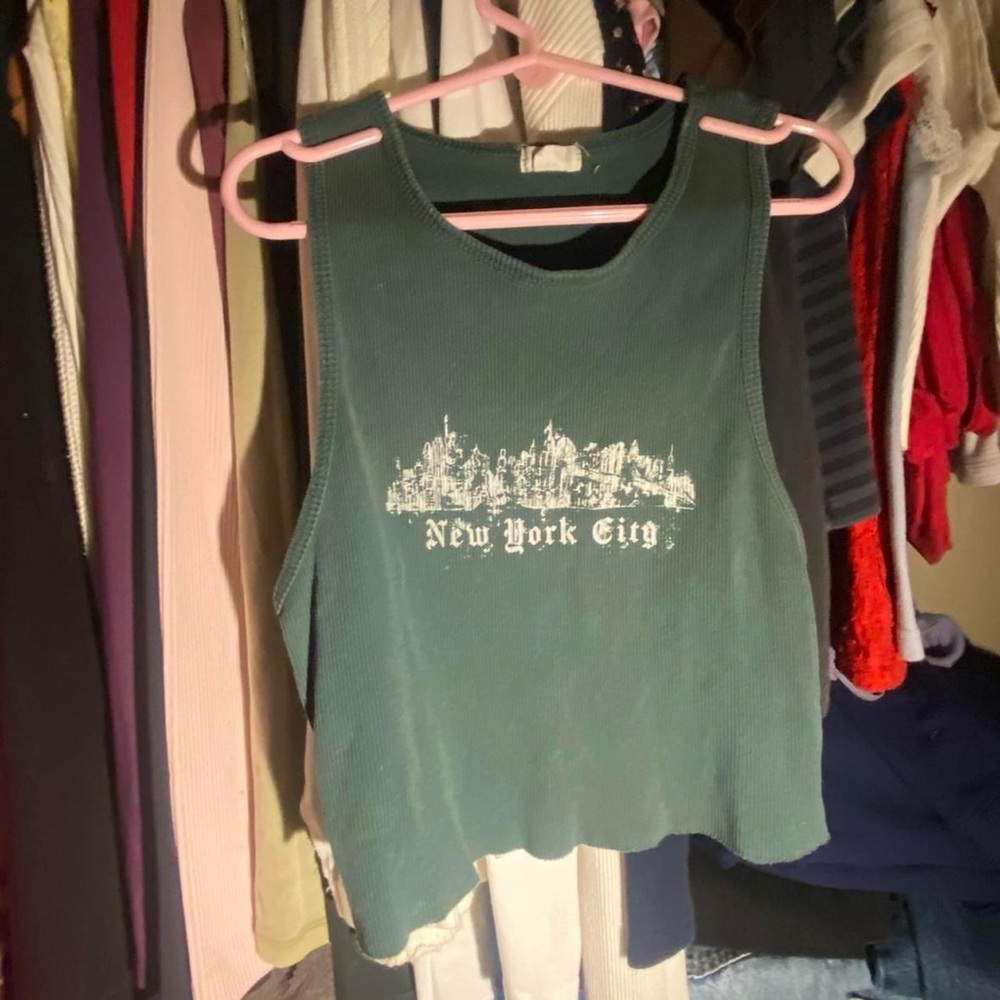 Garage Teal New York City Tank Top